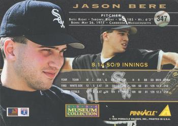 1994 Pinnacle - Museum Collection #347 Jason Bere Back