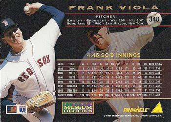 1994 Pinnacle - Museum Collection #348 Frank Viola Back