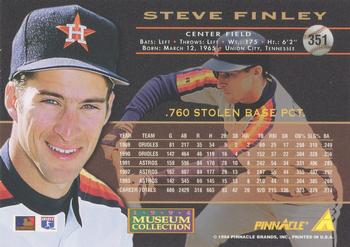 1994 Pinnacle - Museum Collection #351 Steve Finley Back