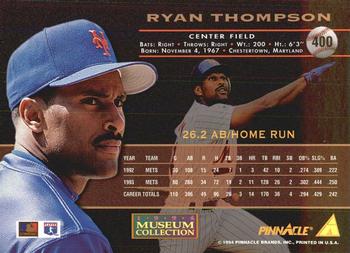 1994 Pinnacle - Museum Collection #400 Ryan Thompson Back