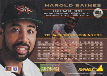 1994 Pinnacle - Museum Collection #408 Harold Baines Back