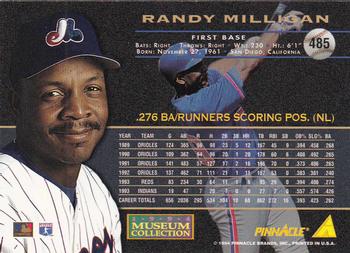 1994 Pinnacle - Museum Collection #485 Randy Milligan Back