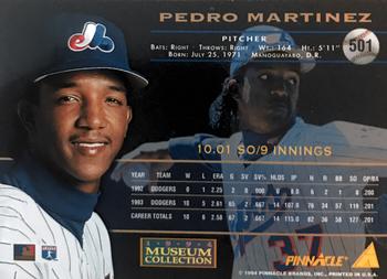 1994 Pinnacle - Museum Collection #501 Pedro Martinez Back