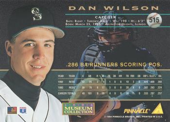 1994 Pinnacle - Museum Collection #515 Dan Wilson Back