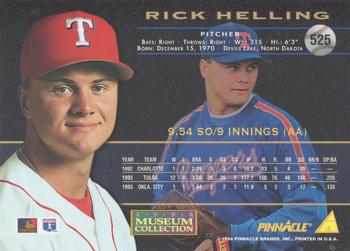 1994 Pinnacle - Museum Collection #525 Rick Helling Back