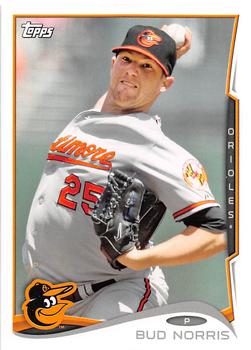 2014 Topps Baltimore Orioles #BAL-4 Bud Norris Front