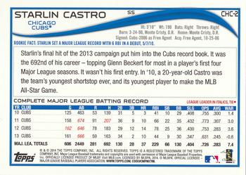 2014 Topps Chicago Cubs #CHC-2 Starlin Castro Back