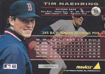 1994 Pinnacle - Artist's Proofs #65 Tim Naehring Back