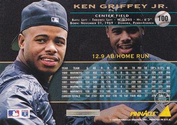 1994 Pinnacle - Artist's Proofs #100 Ken Griffey Jr. Back