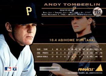 1994 Pinnacle - Artist's Proofs #227 Andy Tomberlin Back