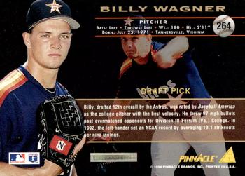 1994 Pinnacle - Artist's Proofs #264 Billy Wagner Back