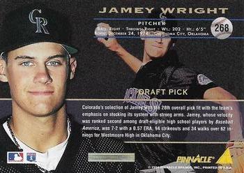1994 Pinnacle - Artist's Proofs #268 Jamey Wright Back