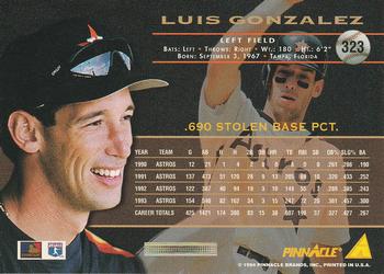 1994 Pinnacle - Artist's Proofs #323 Luis Gonzalez Back