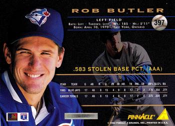 1994 Pinnacle - Artist's Proofs #397 Rob Butler Back