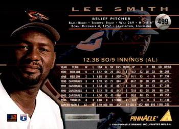 1994 Pinnacle - Artist's Proofs #499 Lee Smith Back