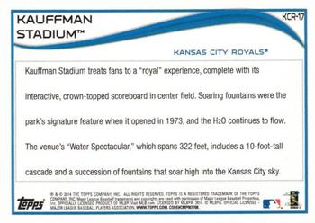 2014 Topps Kansas City Royals #KCR17 Kauffman Stadium Back