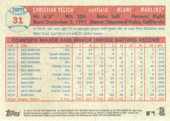 2015 Topps Archives #31 Christian Yelich Back