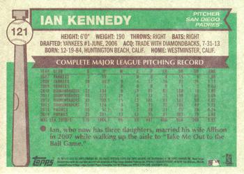 2015 Topps Archives #121 Ian Kennedy Back
