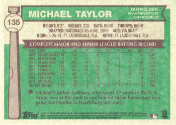 2015 Topps Archives #135 Michael Taylor Back