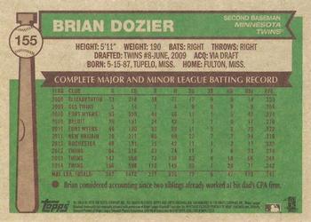 2015 Topps Archives #155 Brian Dozier Back