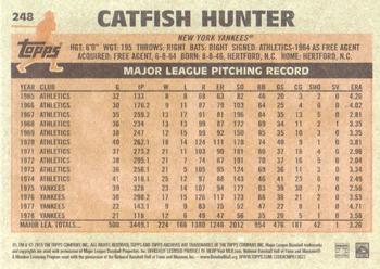 2015 Topps Archives #248 Catfish Hunter Back
