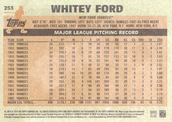 2015 Topps Archives #253 Whitey Ford Back