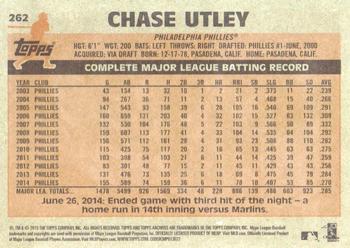 2015 Topps Archives #262 Chase Utley Back