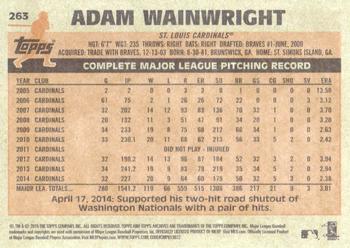 2015 Topps Archives #263 Adam Wainwright Back