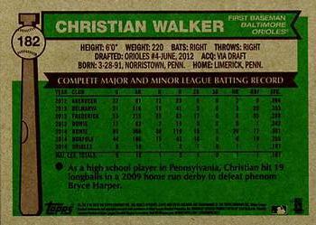 2015 Topps Archives #182 Christian Walker Back