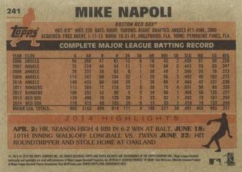 2015 Topps Archives #241 Mike Napoli Back