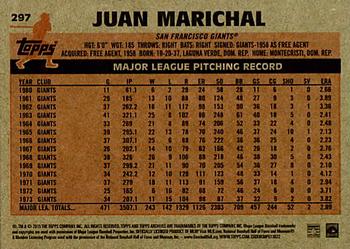 2015 Topps Archives #297 Juan Marichal Back