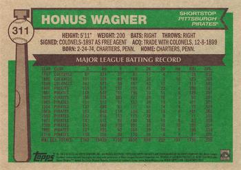 2015 Topps Archives #311 Honus Wagner Back