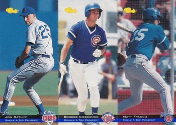 1994 Classic - Tri-Cards #T13 / T14 / T15 Jon Ratliff / Brooks Kieschnick / Matt Franco Front