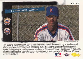 1994 Classic - Cream of the Crop Update #CC17 Terrence Long Back