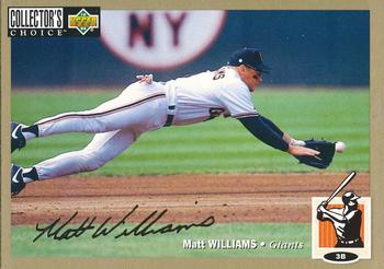 1994 Collector's Choice - Gold Signature #299 Matt Williams Front