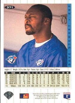 1994 Collector's Choice - Gold Signature #371 Dave Stewart Back