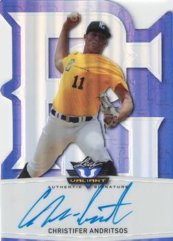 2014 Leaf Valiant - Perfect Game Purple #PGV-CA1 Christifer Andritsos Front