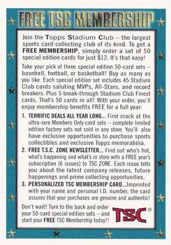 1997 Stadium Club #NNO Topps Stadium Club Membership Front