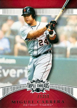 2010 Topps Triple Threads #22 Miguel Cabrera  Front