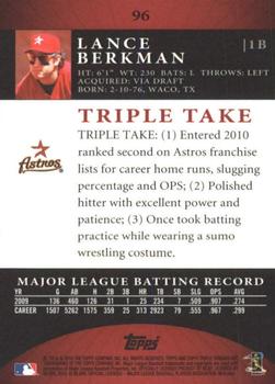 2010 Topps Triple Threads #96 Lance Berkman  Back