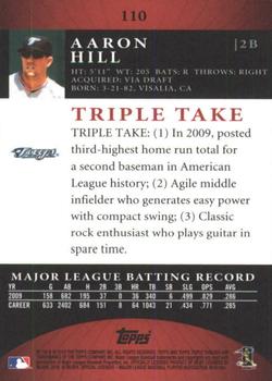 2010 Topps Triple Threads #110 Aaron Hill  Back