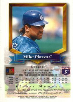 1994 Finest - Jumbos #1 Mike Piazza Back