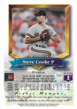 1994 Finest - Jumbos #19 Steve Cooke Back