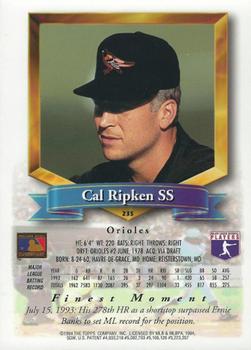 1994 Finest - Jumbos #235 Cal Ripken Jr. Back