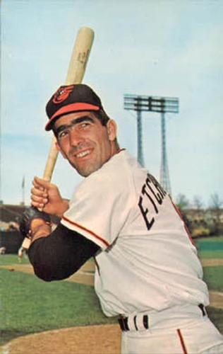 1968 Dexter Press Baltimore Orioles #6 Andy Etchebarren Front
