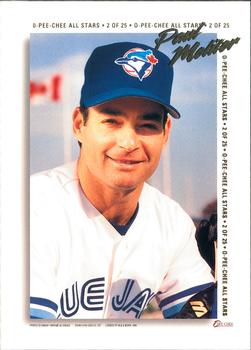 1994 O-Pee-Chee - All-Stars Box Toppers 5x7 #2 Paul Molitor Front