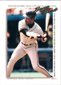 1994 O-Pee-Chee - All-Stars Box Toppers 5x7 #3 Barry Bonds Front