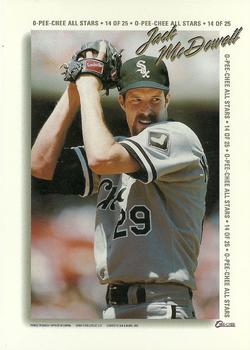 1994 O-Pee-Chee - All-Stars Box Toppers 5x7 #14 Jack McDowell Front