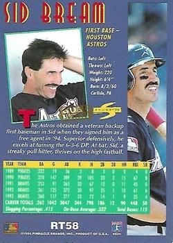 1994 Score Rookie & Traded - Gold Rush #RT58 Sid Bream Back