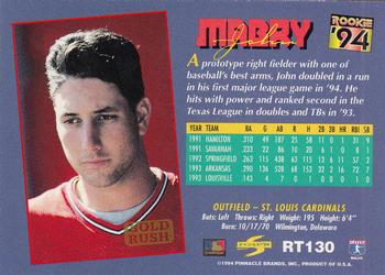 1994 Score Rookie & Traded - Gold Rush #RT130 John Mabry Back